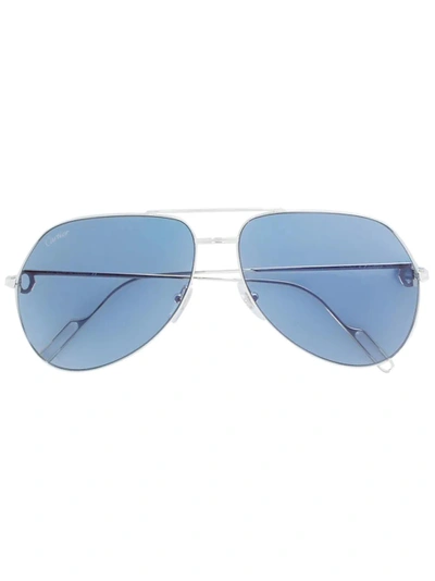 Shop Cartier Première De  Sunglasses In Metallic