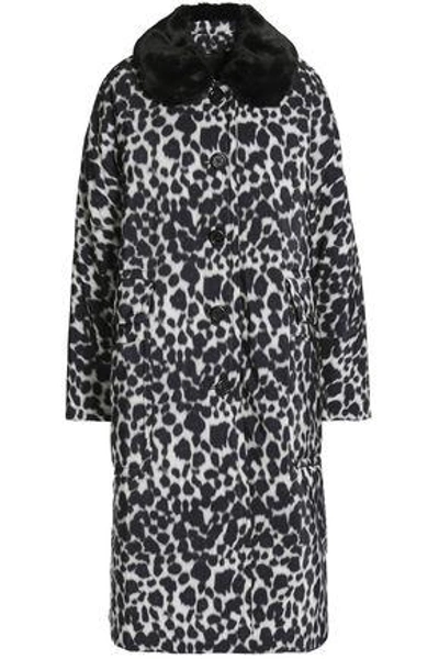 Shop Marc Jacobs Leopard-print Faux Fur-trimmed Shell Down Coat In Animal Print