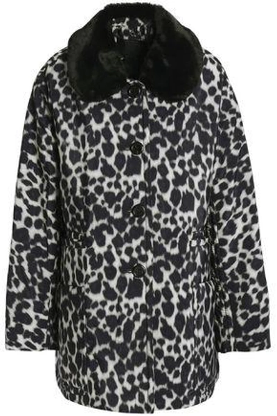 Shop Marc Jacobs Woman Leopard-print Faux Fur-trimmed Shell Down Jacket Animal Print
