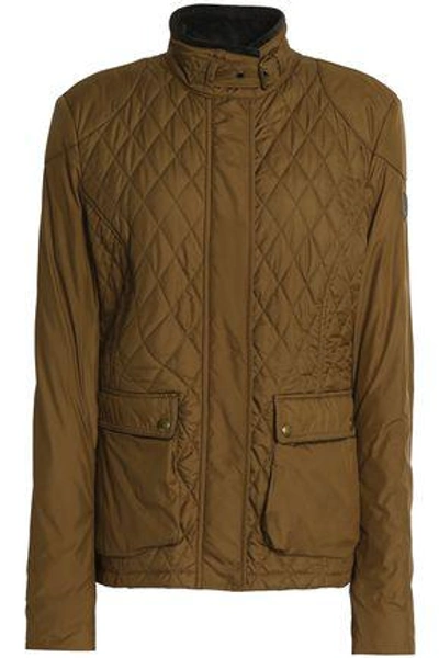 Shop Belstaff Woman Quilted Shell Jacket Sage Green