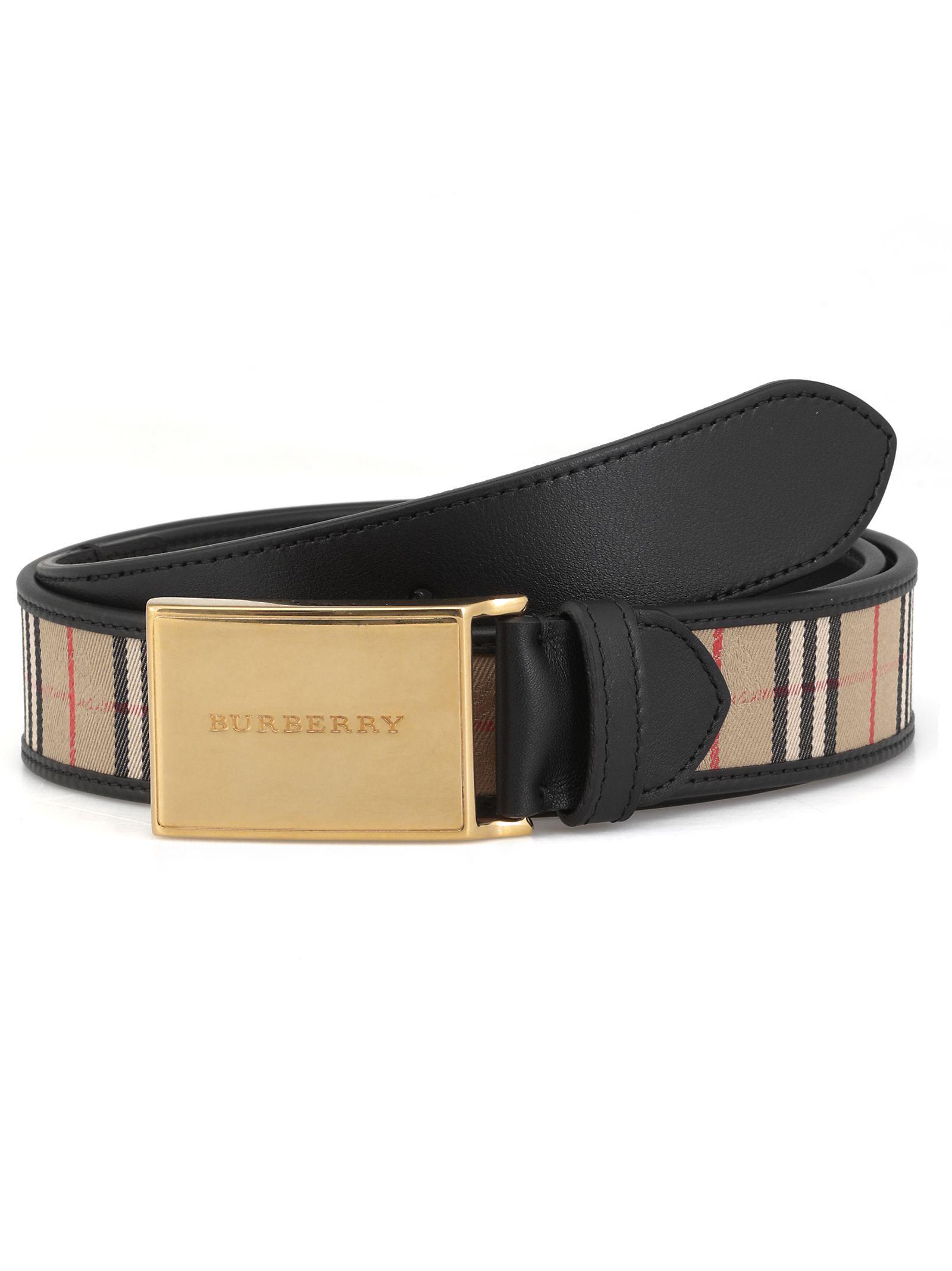 burberry belt mens gold buckle