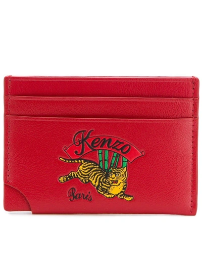 Shop Kenzo Jumping Tiger Card Holder - Red