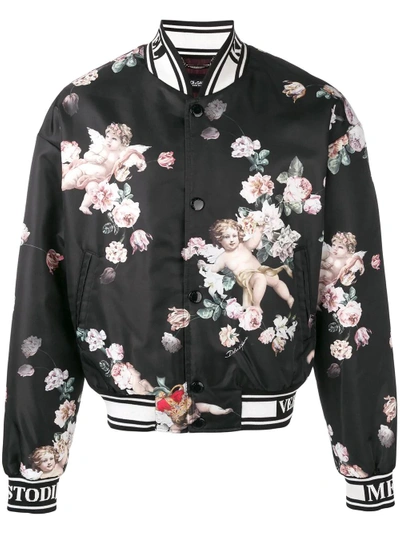 Shop Dolce & Gabbana Angel Print Jacket - Black