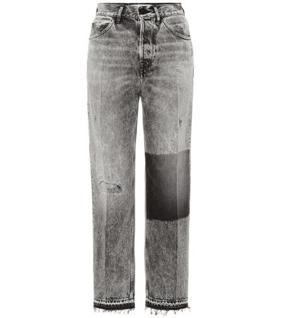 Shop Golden Goose Komo High-rise Wide-leg Jeans In Grey