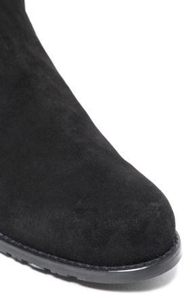 Stuart Weitzman Eloise 30 Suede Boots In Black