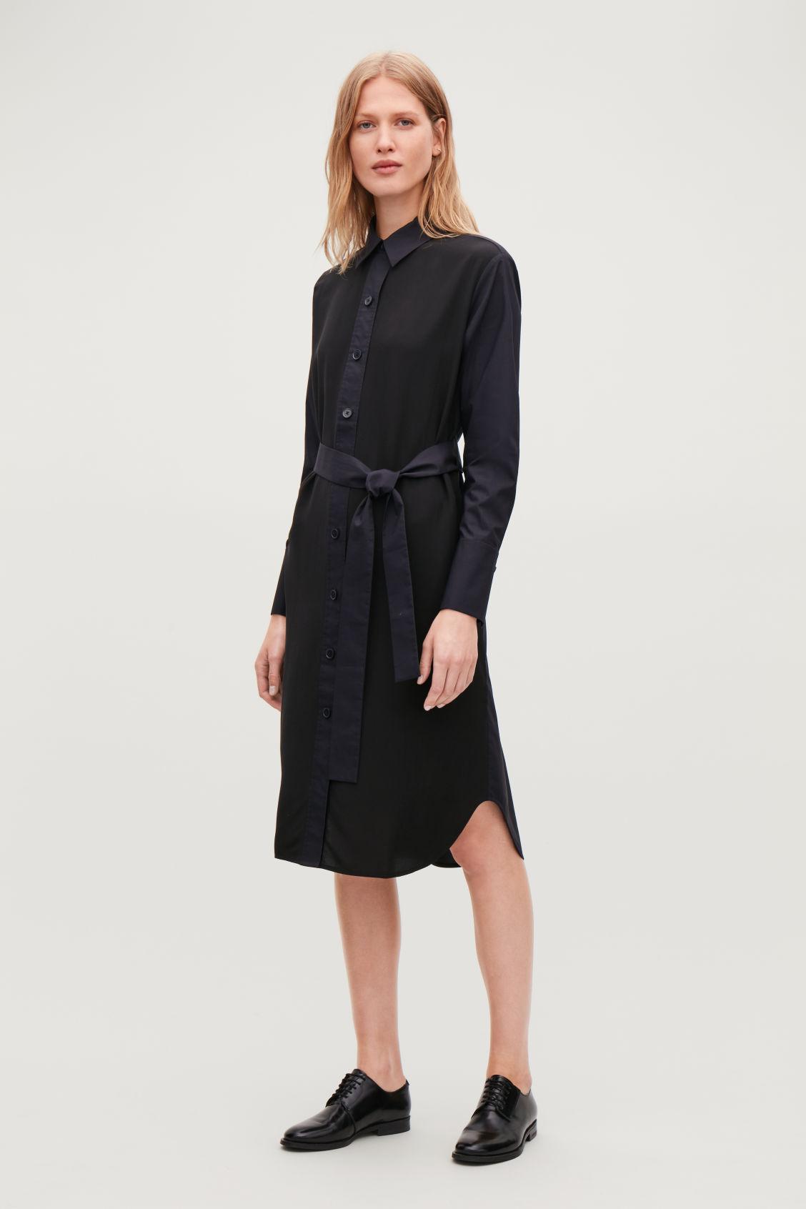 cos black shirt dress