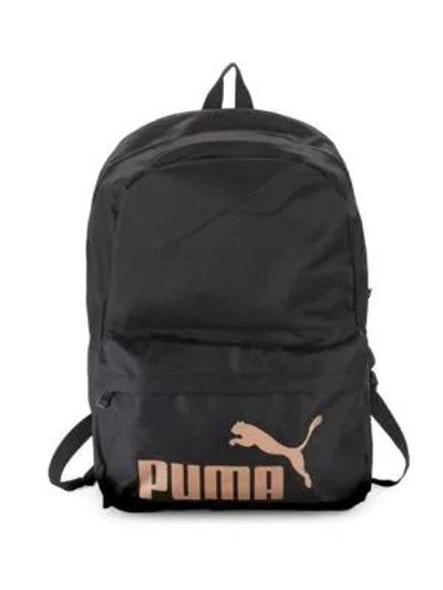Shop Puma Evercat Lifeline Backpack In Black Gold