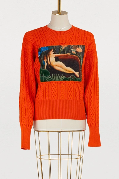 Shop Kenzo Wool Turtleneck Sweater In Orange