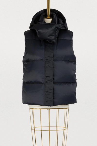 Shop Off-white Sleeveless Down Jacket In Black