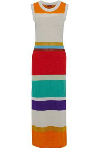 Shop Missoni Color-block Knitted Maxi Dress In Multicolor