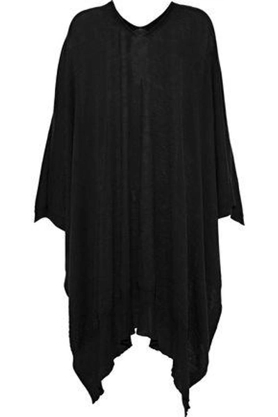 Shop Rick Owens Wool Poncho In Black