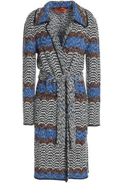 Shop Missoni Woman Reversible Wool-blend Bouclé Kimono Anthracite