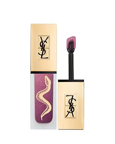 Shop Saint Laurent Tatouage Couture Liquid Lipstick, Gold Emblem Edition In 102 Iron Pink Spirit