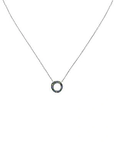 Shop Adore Multicolor Crystal Mini Circle Pendant Necklace, 16 In Blue