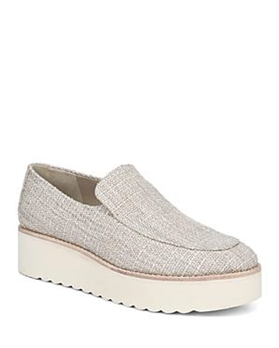 Shop Vince Women's Zeta Slip-on Sneakers In Natural Ecru Linen