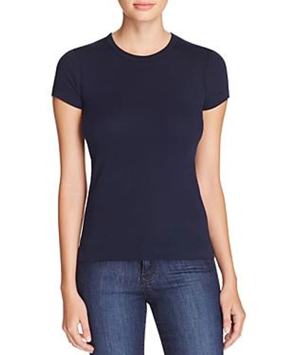 Shop Three Dots Cotton Short Sleeve Tee In Midnight