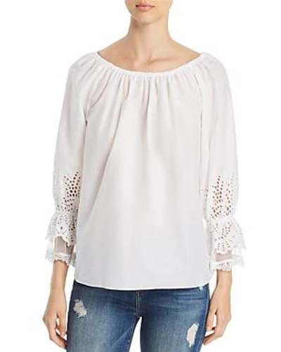 Shop Le Gali Charly Eyelet Detail Top - 100% Exclusive In White