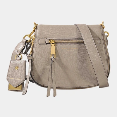 Shop Marc Jacobs Recruit Small Saddle Bag In Grey