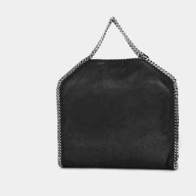 Shop Stella Mccartney Falabella Three Chains Shaggy Deer Bag In Black