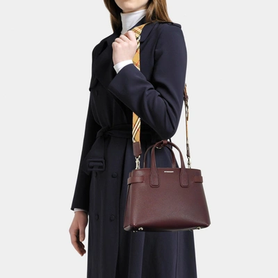 Shop Burberry The Banner Small Tote In Black