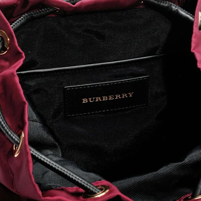 Shop Burberry | Small Rucksack In Black Nylon In Pink