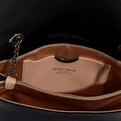 Shop Giorgio Armani | Sling Bag In Black Cotton In Grey