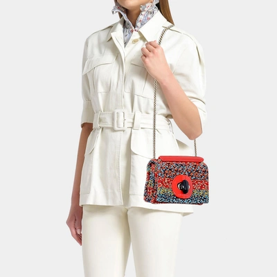 Shop Giorgio Armani | Ethnic Flap Bag In Multicolor Cotton