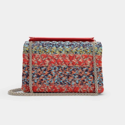 Shop Giorgio Armani | Ethnic Flap Bag In Multicolor Cotton