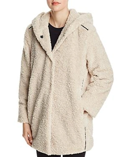Shop Capote Teddy Faux-fur Hooded Jacket In Sand