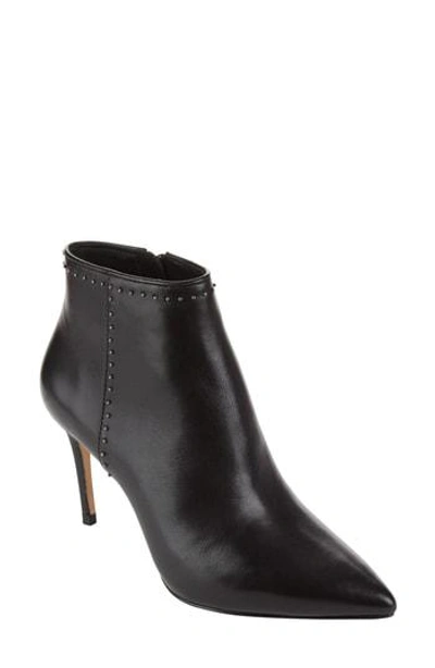 Shop Donna Karan Lizzy Studded Bootie In Black Leather