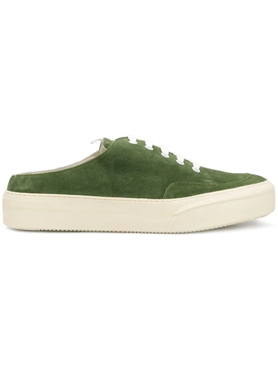 Shop Sunnei Backless Low Top Sneakers - Green