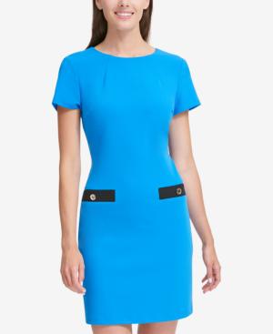 tommy hilfiger faux pocket shift dress