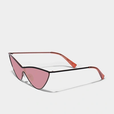 Shop Le Specs | The Fugitive Sunglasses In Pink Metal