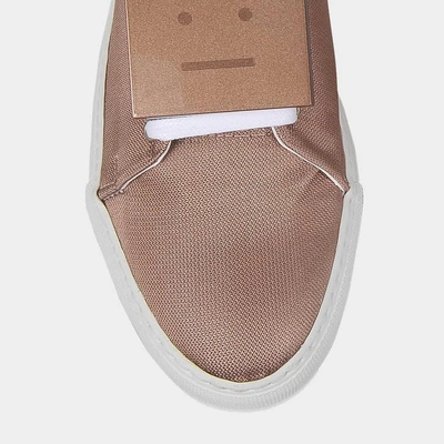 Shop Acne Studios Adriana Mesh Sneakers In Copper Mesh And Leather