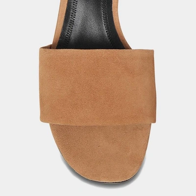 Shop Alexander Wang Lou Low Heel Sandals In Clay Goatskin Leather