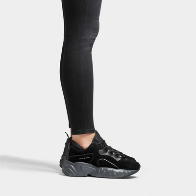 Shop Acne Studios Manhattan Sneakers In Black Smooth Calfskin