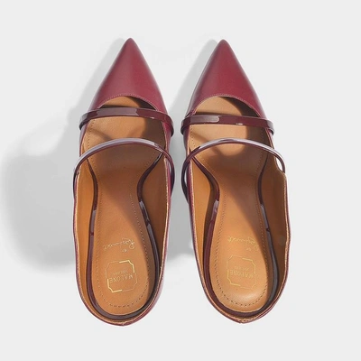 Shop Malone Souliers | Maureen 100 Mules In Burgundy Patent Leather