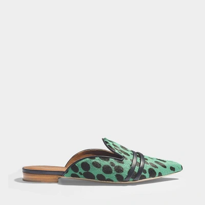 Shop Malone Souliers | Hermione Leopard Pony Mules In Green Leopard Print Calfskin