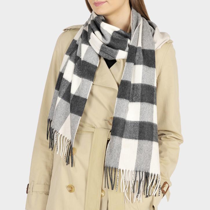 burberry mega check cashmere scarf