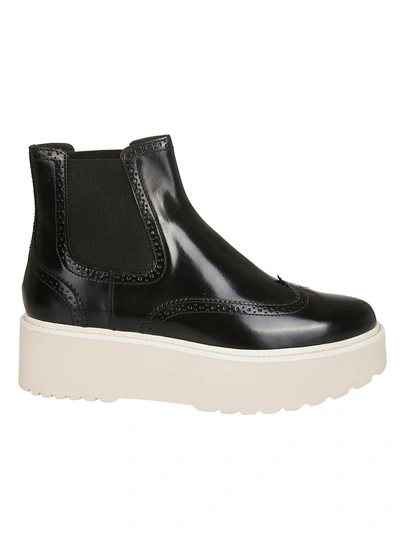 Shop Hogan H355 Ankle Boots In Black