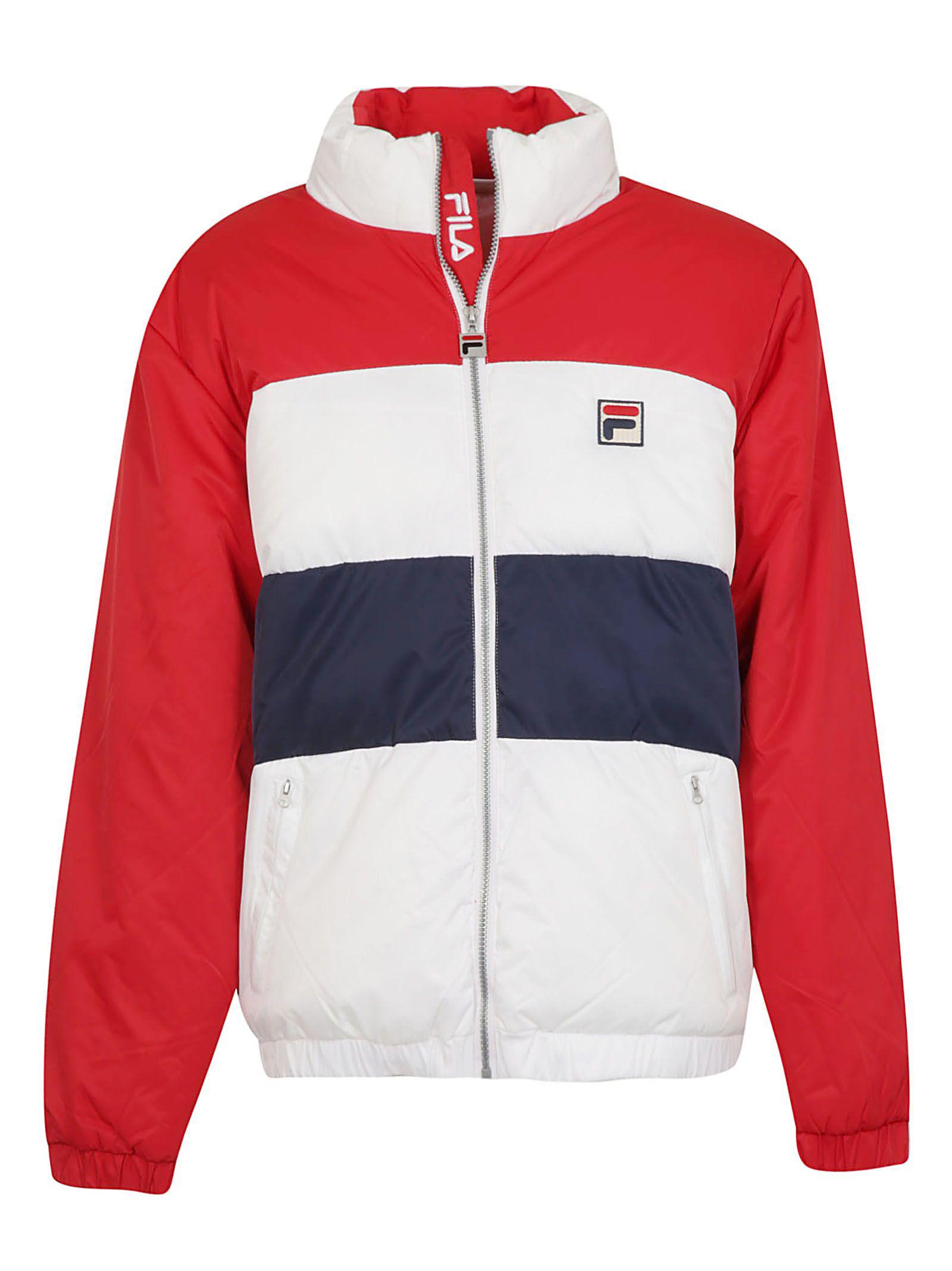 fila jacket red white blue