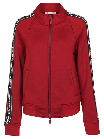 Shop Alexander Wang T T By Alexander Wang Logo Tape Jacket In Red