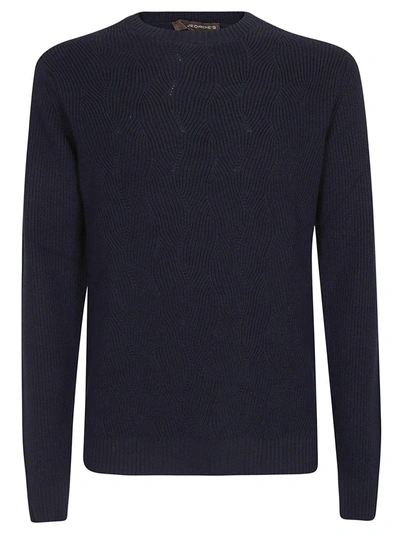 Shop Jeordie's Ribbed Sweater In Blue