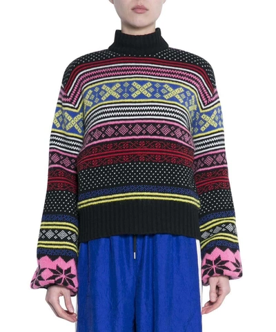 Shop Msgm Wool Blend Sweater In Multicolor