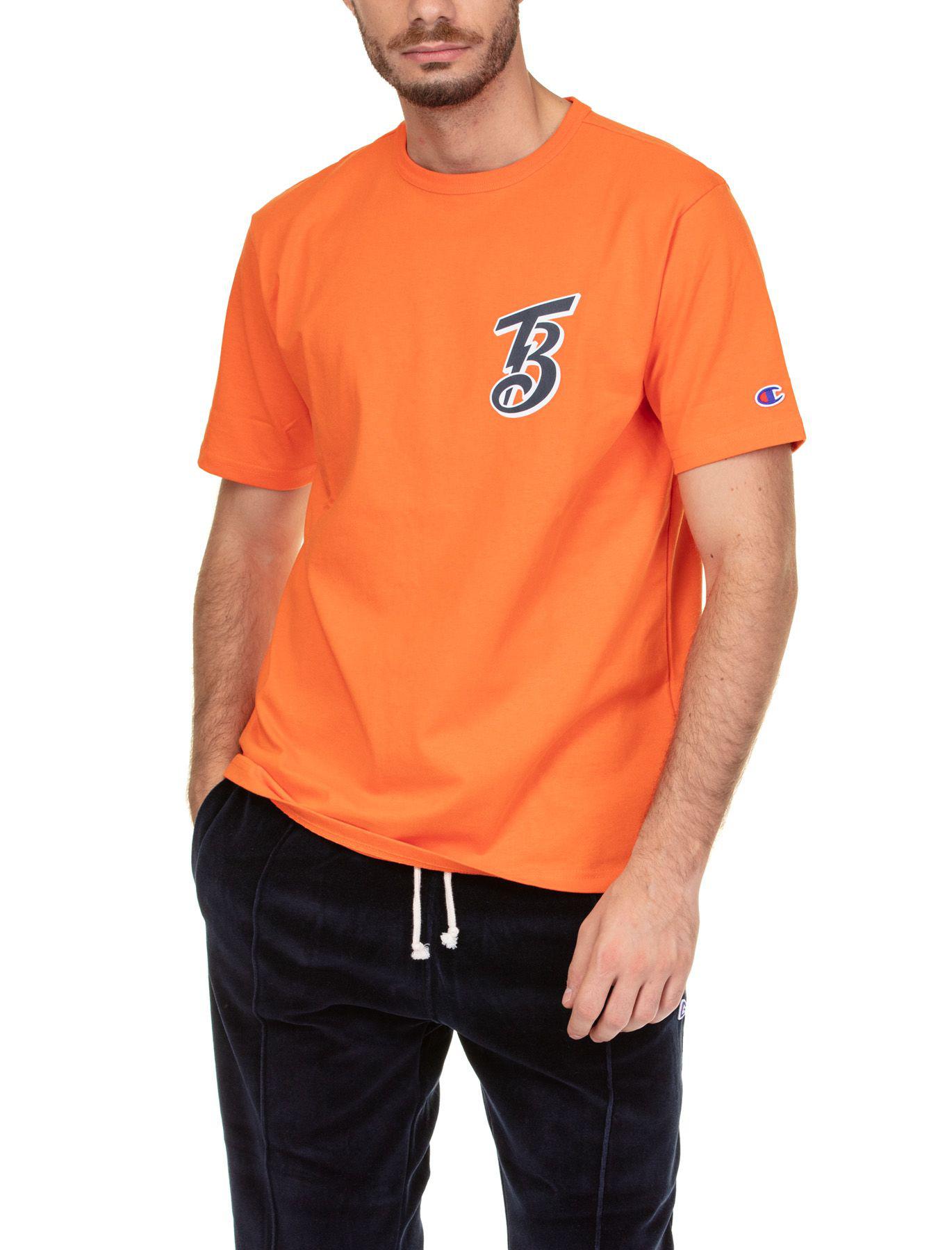 orange champion crewneck