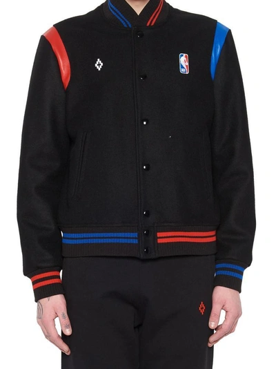 Shop Marcelo Burlon County Of Milan Nba Bomber Jacket In Black