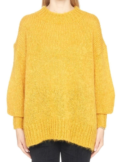 Shop Isabel Marant Idol Oversize Sweater In Yellow