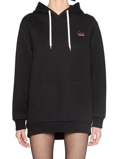 Shop Miu Miu Love  Hoodie In Black