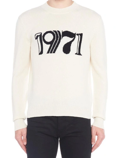 Shop Saint Laurent 1971 Sweatshirt In White