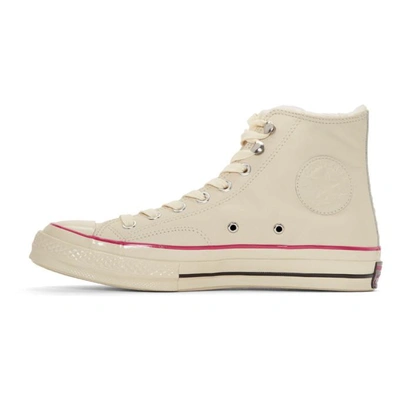 Shop Converse Off-white Street Warmer Chuck 70 High Sneakers In Nat.ivory